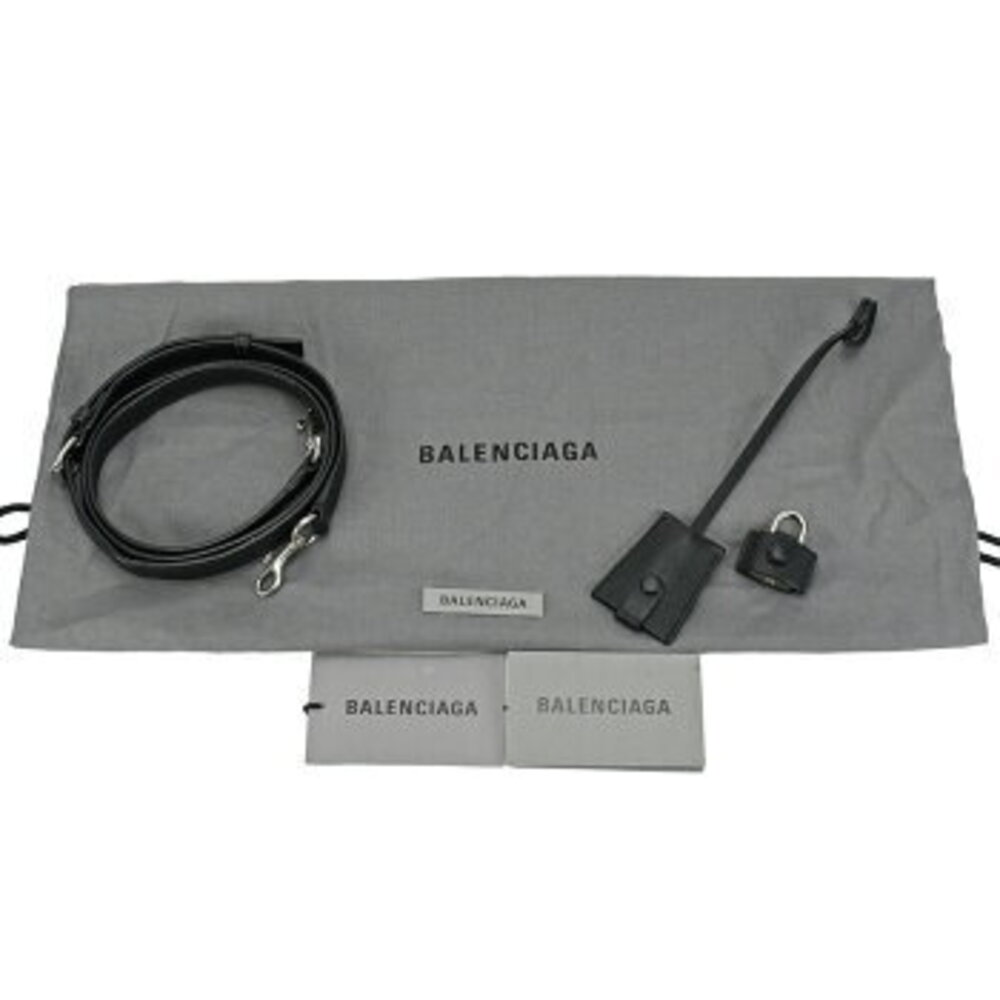 Balenciaga Ville Leather Strap Black Handbag Handle Shoulder Top - Picture 8 of 10